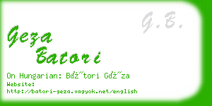 geza batori business card